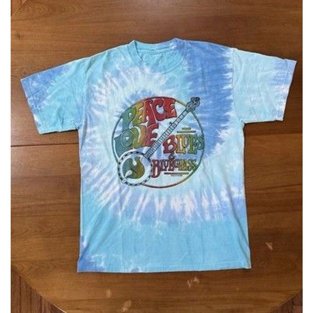 Suwannee Spring Music Festival Tee Vintage Blue Tie Dye Tshirt Bluegrass 2004 M
